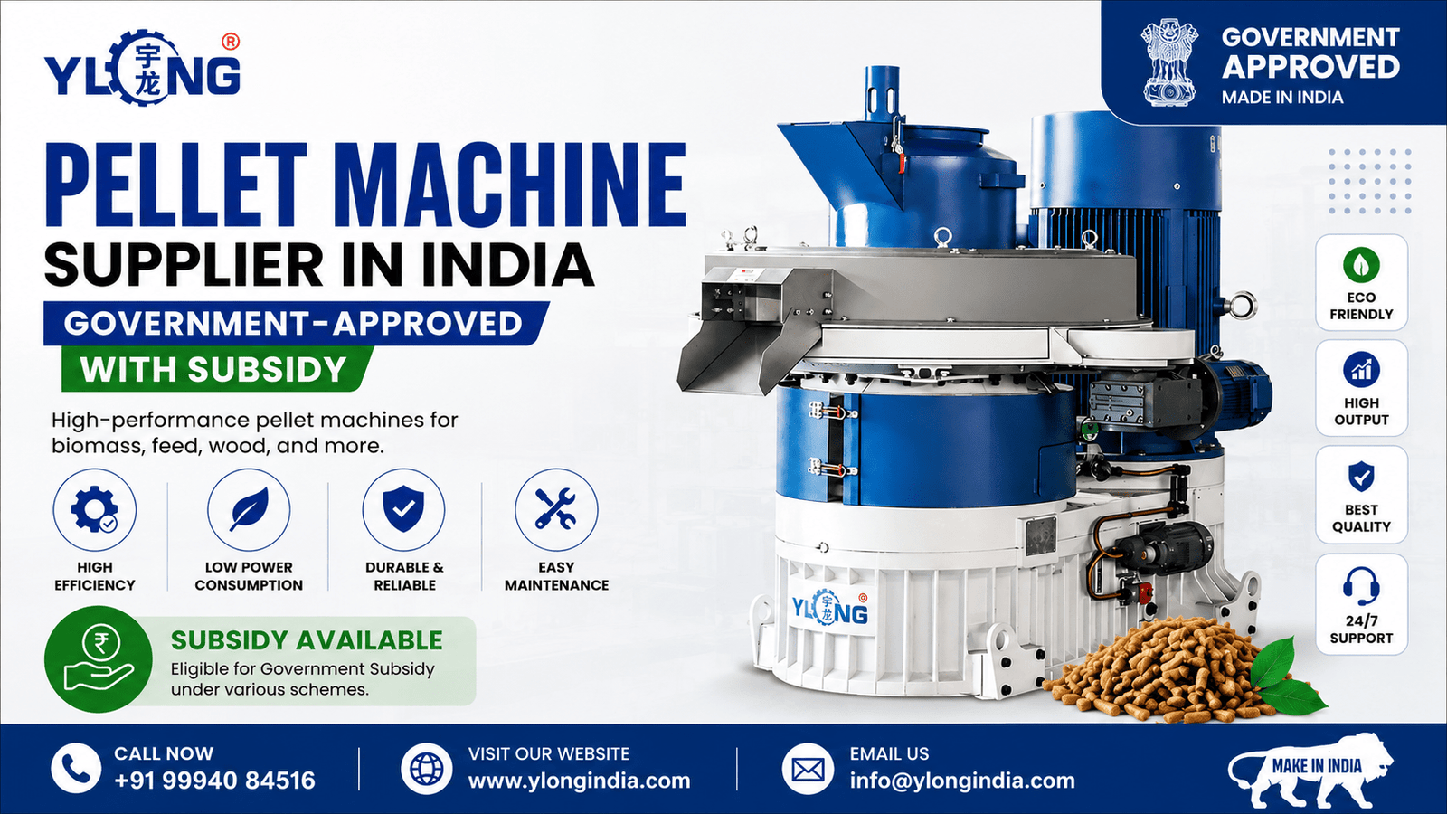 Find Pellet Machine Supplier in India | Government-Approved with Subsidy