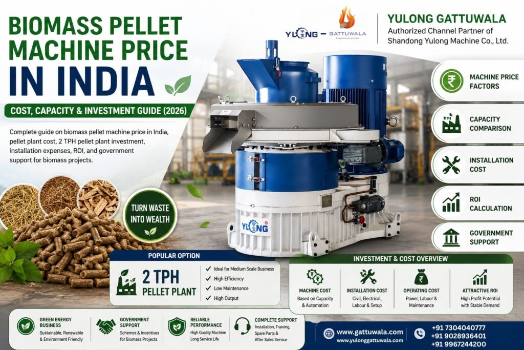 Biomass Pellet Machine Price India | Plant Cost & ROI 2026 2 Pellet Machine Price India