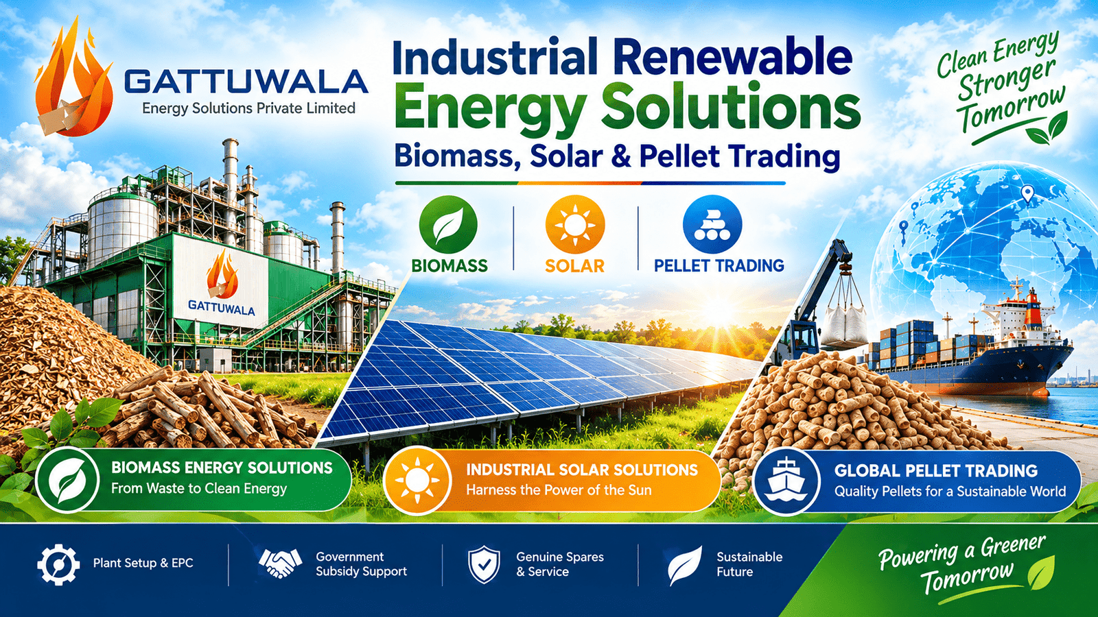 Industrial Renewable Energy Solutions | Biomass, Solar & Pellet Trading 2 Industrial Renewable Energy