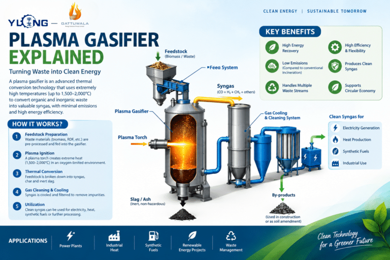 Plasma Gasifier Explained | Gattuwala Group, India 2 Plasma gasifier plant by Gattuwala Group converting waste into syngas